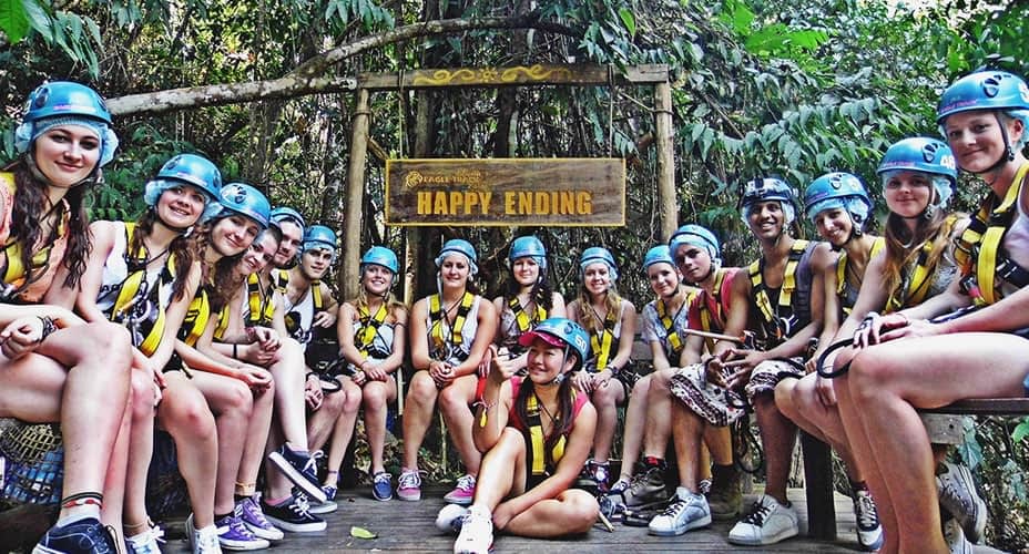 happy ending at the eagle track zipline chiang mai